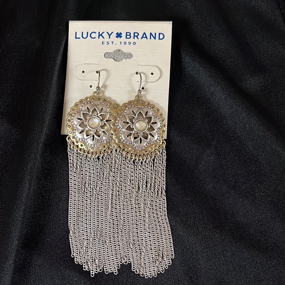 Lucky Brand Jewelry - Lucky Brand Silver and Gold tone Mesh dangle Earrings MSRP $39
